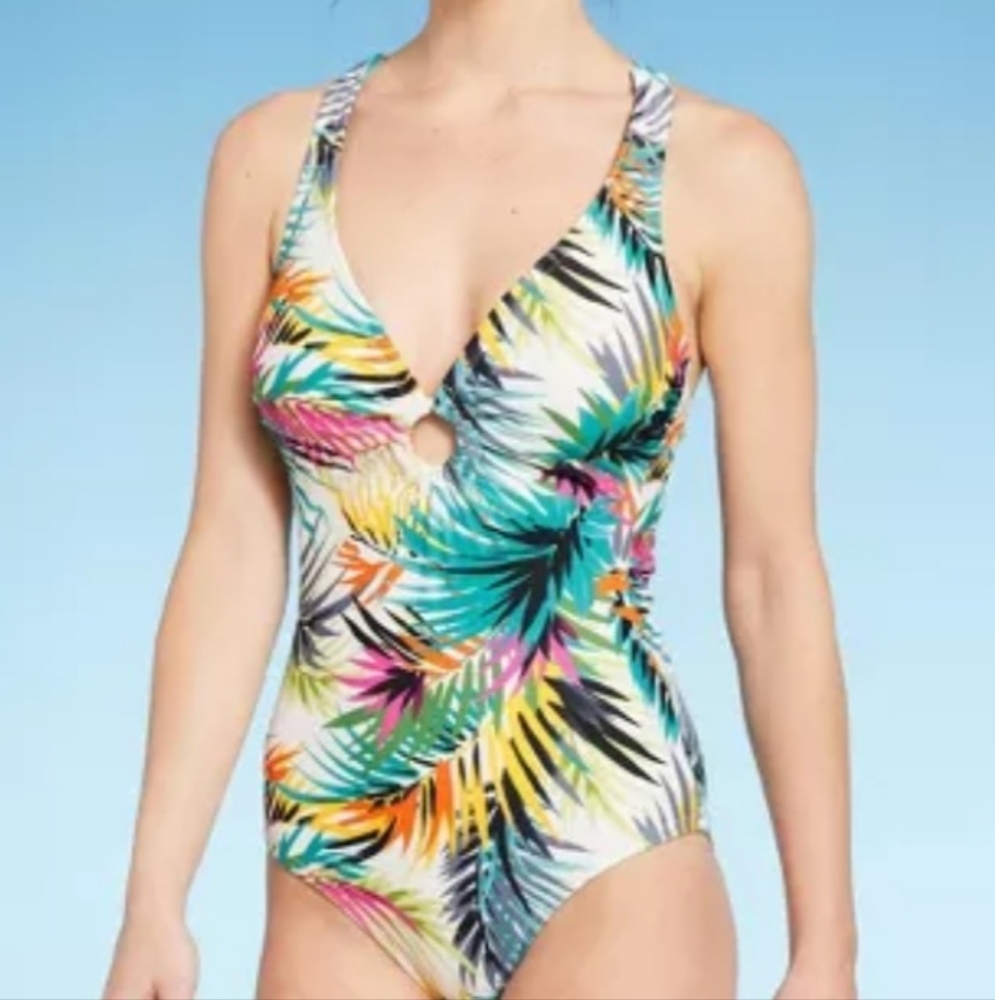 Shade & Shore XS Ladies Tropical One Piece Bathing Suit